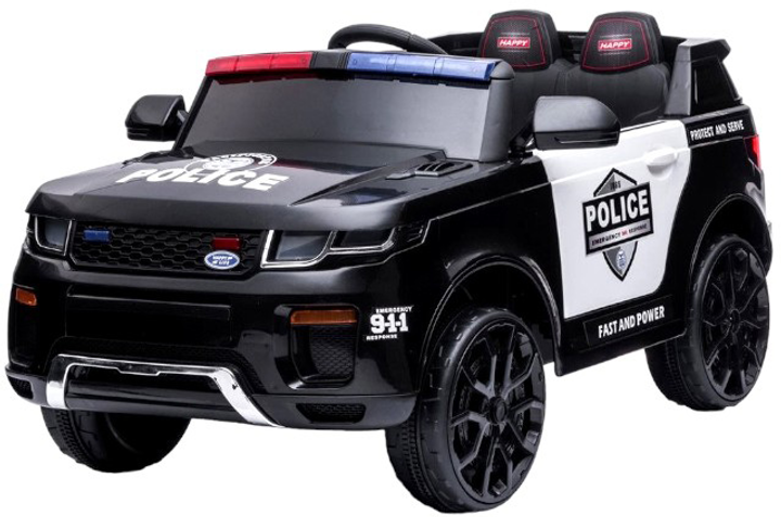 Електромобіль Azeno Electric Car Police SUV Чорний (5713570002736) - зображення 1