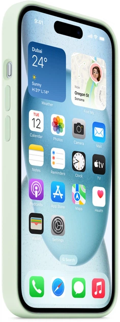 Etui Apple MagSafe Silicone Case dla iPhone 15 Soft Mint (MWNC3) - obraz 6