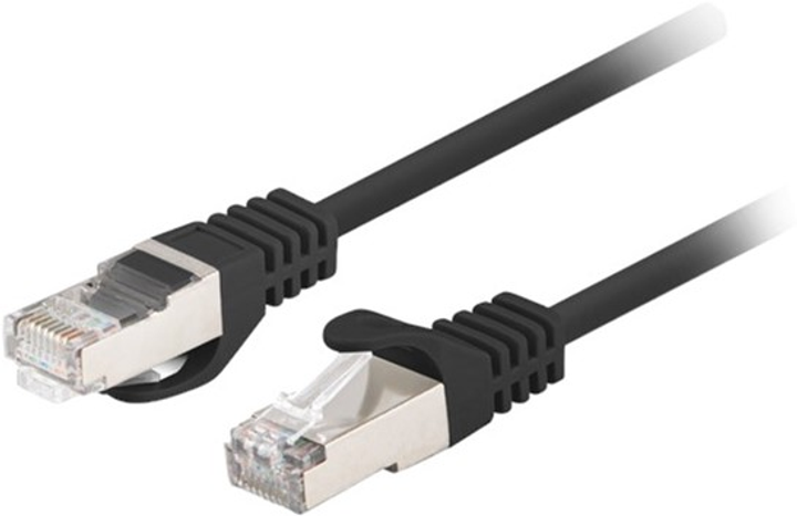 Набір патч-кордів Lanberg Cat 6 FTP 0.25 м 10 шт Black (PCF6-20CC-0025-BK) - зображення 1