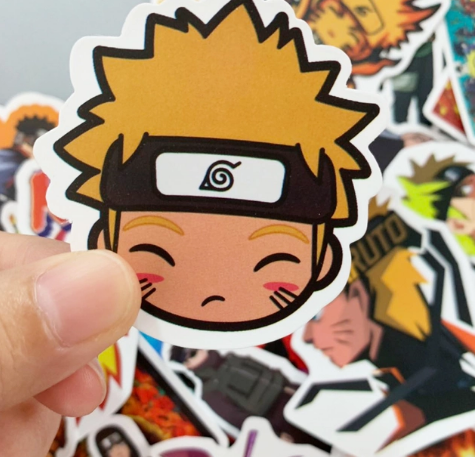 Наклейки багаторазові водовідштовхувальні стікери Naruto Anime/ Наруто Аніме -50шт стікербомбінг (II) 20379 - зображення 3