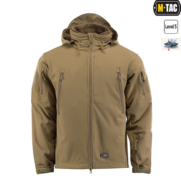 С подстежкой куртка xl tan soft shell m-tac - изображение 2