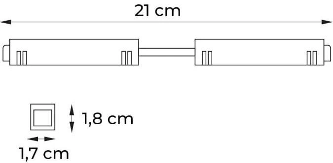 Łącznik zasilający prosty 1-fazowy do szyny magnetycznej DPM M-Line biały (MTL-I-W) - obraz 2