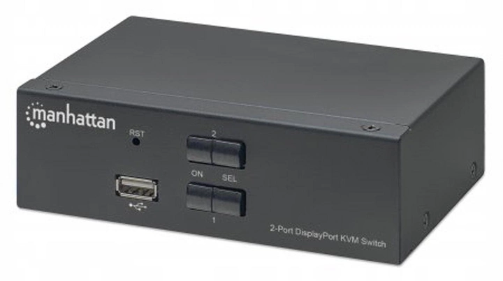 Przełącznik KVM Manhattan 2-portowy DisplayPort (153546) - obraz 1