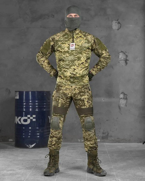 Тактический костюм с наколенниками Amarok весна/лето M пиксель (40184) - изображение 1