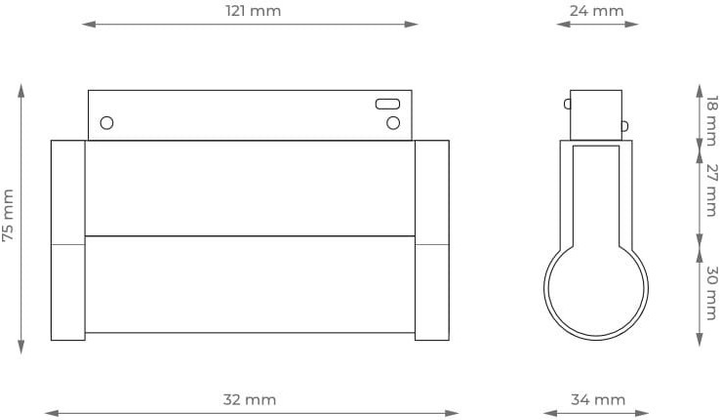 Reflektor szynowy magnetyczny liniowy regulowany DPM M-Line 6 W czarny (MTL-NRS-6W-B) - obraz 5