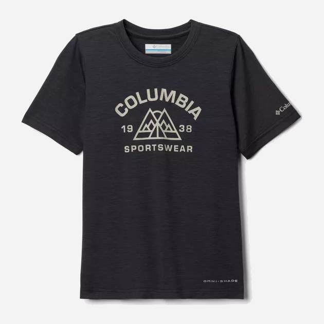 Koszulka młodzieżowa dla chłopca Columbia Mount Echo™ Short Sleeve Graphic Shirt 1989651009 159-167 cm (XL) Czarna (195980077255) - obraz 1