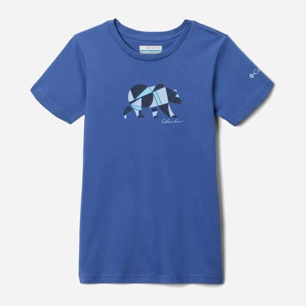Koszulka dziecięca dla dziewczynki Columbia Mission Lake Short Sleeve Graphic Shirt 1989791593 132 cm (S) Granatowa (195980282277) - obraz 1
