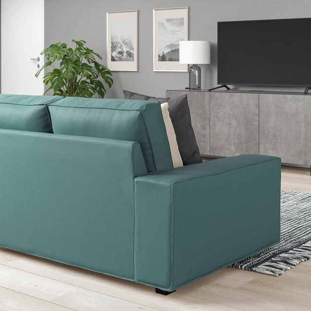 Кутовий диван 5o з шезлонгом IKEA KIVIK КІВІК, Келінге сіро-бірюзовий, 294.430.21 - Фото 8 Кутовий диван 5o з шезлонгом IKEA KIVIK КІВІК, Келінге сіро-бірюзовий, 294.430.21 - изображение 8