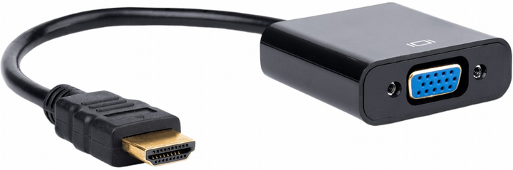 Adapter Akyga VGA - HDMI F/M Black (AK-AD-42) - obraz 1