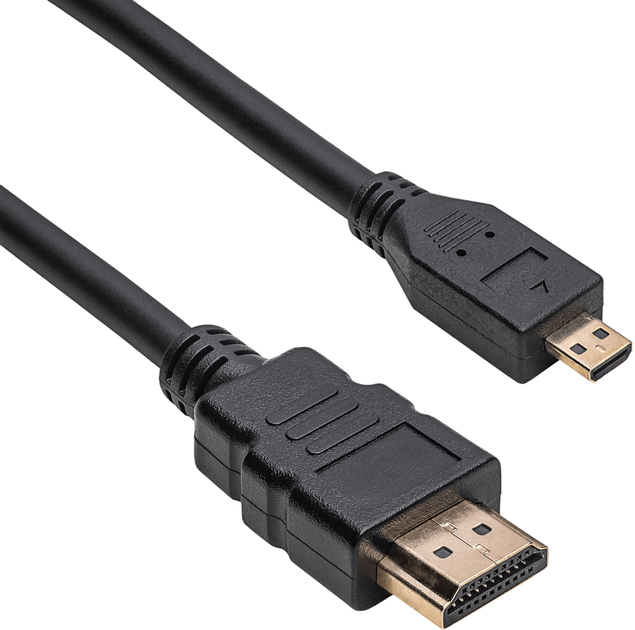 Kabel Akyga HDMI - micro-HDMI 1.5 m Black (AK-HD-15R) - obraz 1