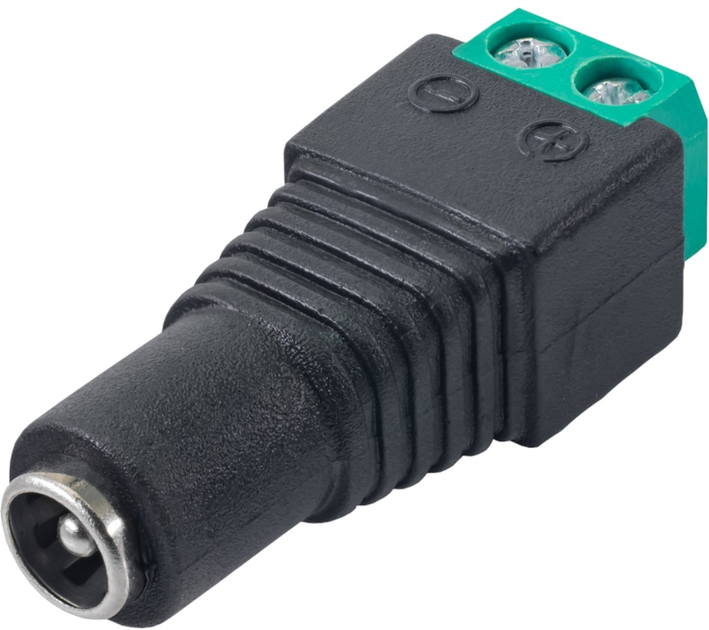 Konektor Akyga Twisted 2- pin UTP 5.5 x 2.1 mm Black (AK-SC-17) - obraz 1