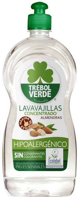 Koncentrat do zmywarki Trebol Verde Lavavajillas Almendras Ecologico 750 ml (8437012428225) - obraz 1