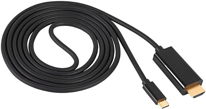 Кабель Akyga USB Type-C - HDMI 1.8 м Black (AK-AV-18) - зображення 1