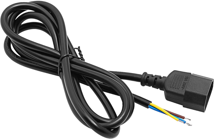 Kabel zasilający Akyga with Open Tin CCA IEC-C13 1.5 m Black (AK-OT-07A) - obraz 1