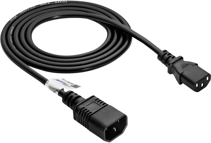 Kabel zasilający Akyga CU IEC-C13 - IEC-C14 1.8 m Black (AK-PC-03C) - obraz 1