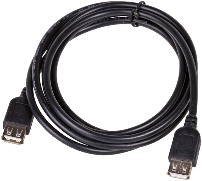 Kabel Akyga USB Type-A - USB Type-A 1.8 m Black (AK-USB-06) - obraz 1