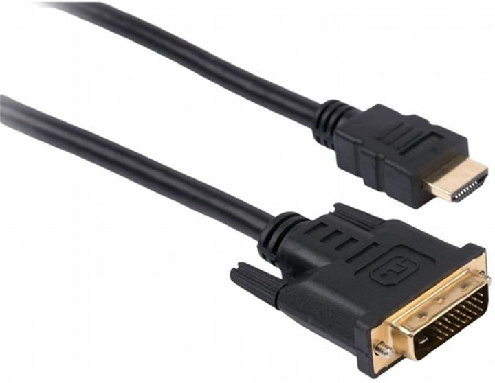 Kabel Delock HDMI - DVI-D 2 m Black (4043619856541) - obraz 1