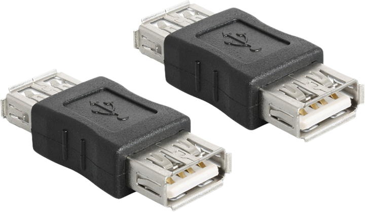Adapter Delock USB Type-A - USB Type-A M/M Black (4043619650125) - obraz 1