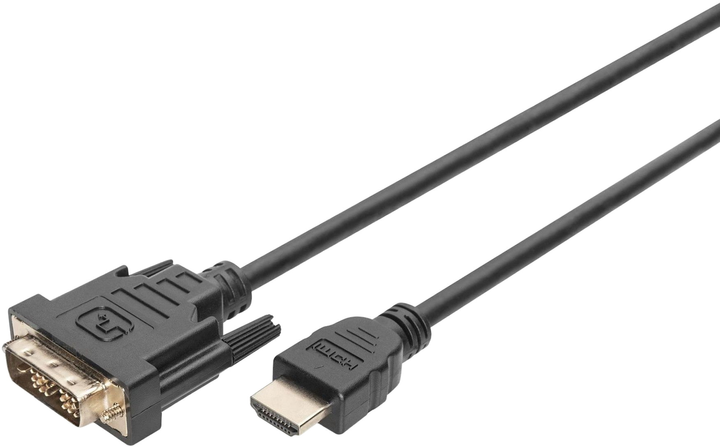 Kabel Digitus HDMI - DVI M/M 5 m Black (AK-330300-050-S) - obraz 1