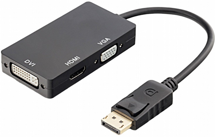 Kabel Digitus DisplayPort - HDMI - DVI - VGA 2 m White (AK-340418-002-S) - obraz 1