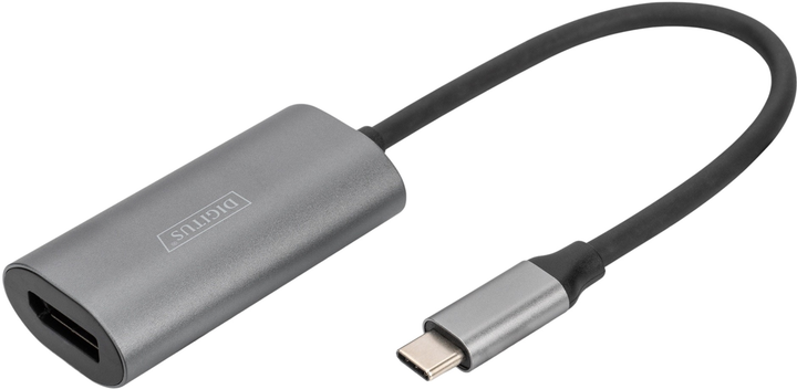 Adapter Digitus USB Type-C - DisplayPort 20 cm Silver (DA-70824) - obraz 1