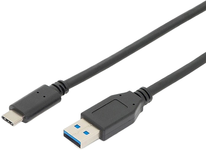 Kabel Assmann USB Type-C - Type-A M/M 1 m Black (AK-300146-010-S) - obraz 1