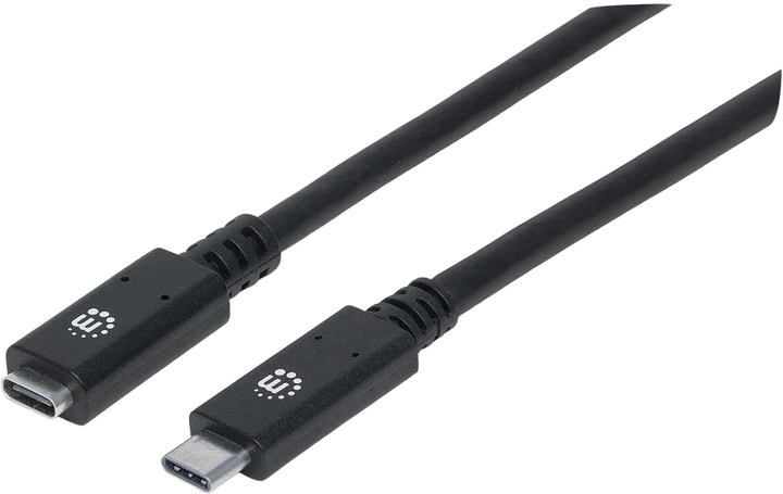 Кабель Manhattan USB Type-C 0.5 м Black (0766623355230) - зображення 1