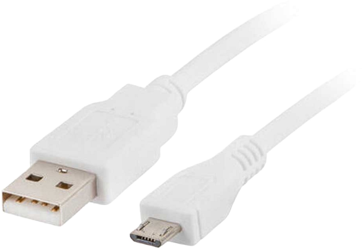 Кабель Lanberg mini-usb - USB Type-A 1 м White (CA-USBM-10CC-0010-W) - зображення 1