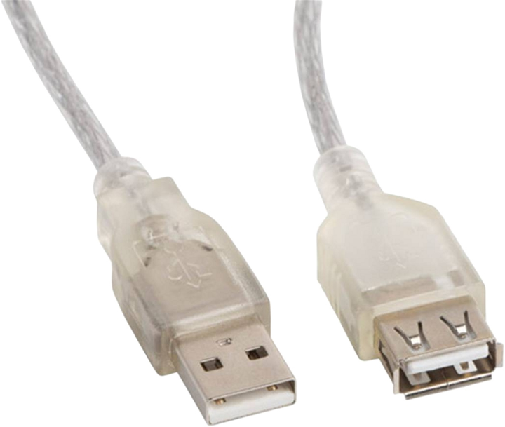 Kabel Lanberg USB Type-A M/F 1.8 m White (CA-USBE-12CC-0018-TR) - obraz 1