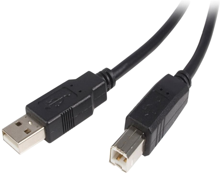 Кабель Lanberg USB Type-A - USB Type-B M/M 0.5 м Black (CA-USBA-10CC-0005-BK) - зображення 1