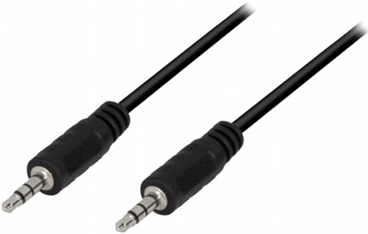 Kabel Logilink Mini Jack 3.5 mm - Mini Jack 3.5 mm 1 m Black (4052792008838) - obraz 1