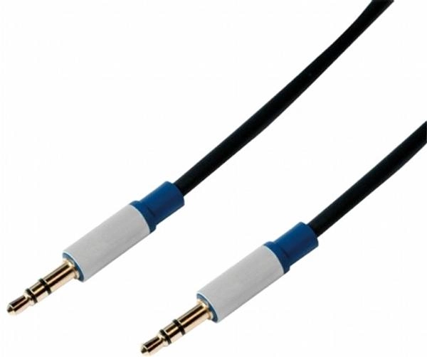 Kabel Logilink Premium Mini Jack 3.5 mm M/M 1.5 m Black (4052792037203) - obraz 1