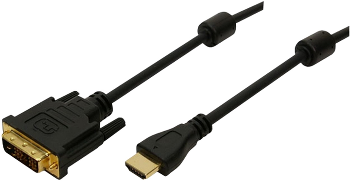 Kabel Logilink HDMI - DVI-D 2 m Black (4260113564363) - obraz 1