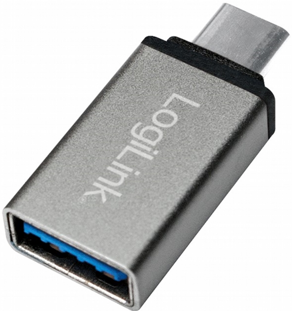 Adapter Logilink USB Type-C - USB Type-A Silver (4052792044720) - obraz 1