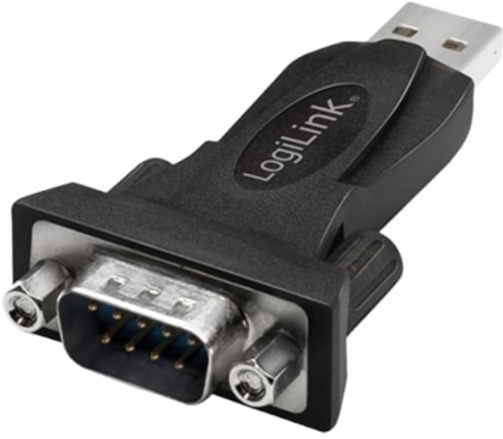 Адаптер Logilink USB Type-A - RS-232 Black (AU0002F) - зображення 1