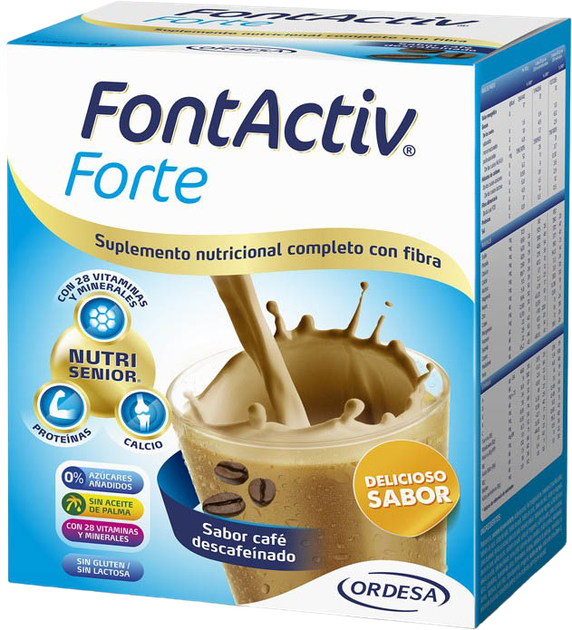 Харчова добавка Ordesa Fontactiv Forte Coffee 14 x 30 г (8426594108748) - зображення 1
