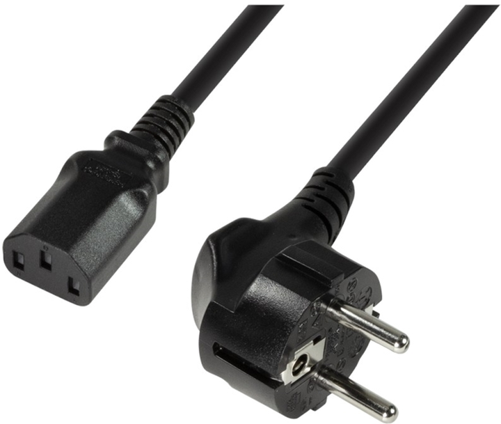 Kabel zasilający Logilink CEE7/7 - IEC-C13 3 m Black (4260113568507) - obraz 1