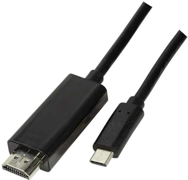 Kabel Logilink USB 3.2 Gen 1x1 USB Type-C - HDMI 1.8 m Black (4052792050349) - obraz 1