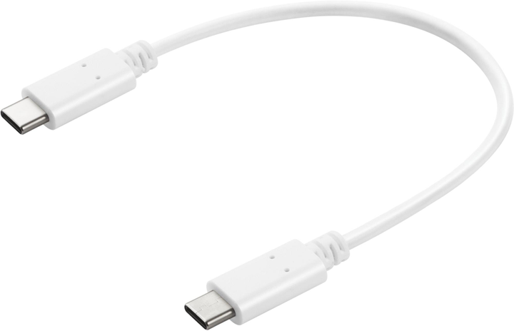 Kabel Sandberg USB Type-C - USB Type-C 1 0.2 m White (5705730136306) - obraz 1