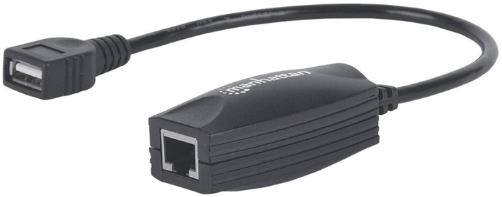 Adapter Manhattan RJ-45 - USB Type-A Black (766623179300) - obraz 1