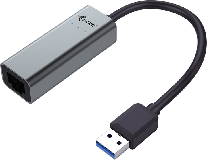 Adapter I-tec USB Type-A - RJ-45 Silver/Black (U3METALGLAN) - obraz 2