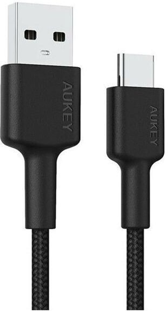 Kabel Aukey USB Type-A - USB Type-C 3 m Black (CB-CA3 OEM) - obraz 1