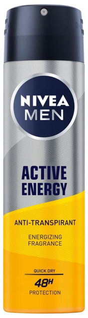 Антиперспірант NIVEA Active Energy в спреї для чоловіків 150 мл (5900017079431) - зображення 1