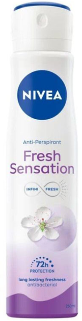 Dezodorant NIVEA Fresh Sensation damski w sprayu 250 ml (5900017089386) - obraz 1