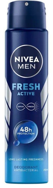 Dezodorant NIVEA Fresh Active w sprayu dla mężczyzn 250 ml (5900017089348) - obraz 1
