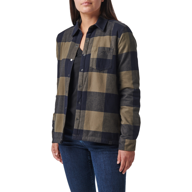 Куртка 5.11 Tactical Louise Shirt Jacket Ranger Green Plaid L (38085-811) - зображення 1