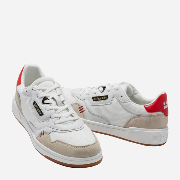 Buty sportowe męskie D.Franklin Court V2 DFSH384008-RED 44 (11US/10UK) 27.5 cm Biały/Beżowy (8445333399506) - obraz 4