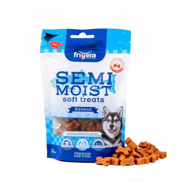 Ласощі для собак Frigera Semi-Moist Soft Treats Salmon 165 г (4022858612224) - зображення 1