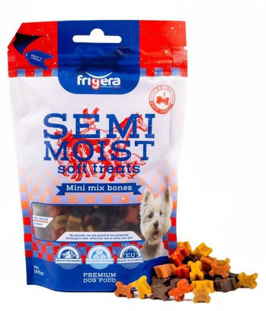 Smakołyk dla psów Frigera Semi-Moist Soft Treats Mini Mix Bones 165 g (4022858612279) - obraz 1