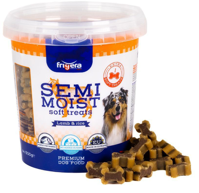 Smakołyk dla psów Frigera Semi-Moist Soft Treats Lamb and Rice 500 g (4022858612286) - obraz 1